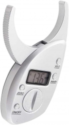 Aparat Fitness Cleste Digital Fat Caliper Pentru Masurare Strat de Grasime Cutimetru/Plicometru Procent Grasime Corporala Argintiu 