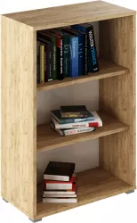Biblioteca mdf natur stejar artisan alb Rioma 75x38x112.2 cm 