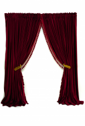 Set de 2 draperii din catifea visiniu cu rejansa uni opace accesorizate 140x250 cm 