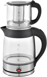 Set fierbator electric plus ceainic Zilan ZLN4858 Argintiu putere 2200W capacitate 1.8L si 0.8L 