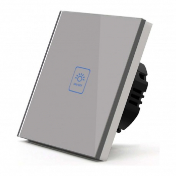 Intrerupator Smart Touch Techstar® TG02 Wireless 2.4GHz Sticla Securizata Design Modern Iluminare LED 1 
