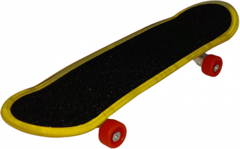 Mini Skateboard IdeallStore® Fingerboard Light LED 9.5 cm negru 