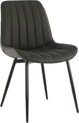 Scaun gri inchis negru Hazal 49x57x85 cm 