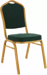 Scaun textil verde metal auriu Zina 44x60x95 cm 