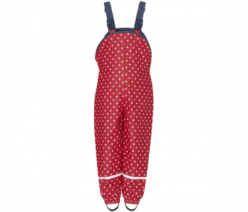 Salopeta de ploaie pentru copii Playshoes Dots Red impermeabila 104 