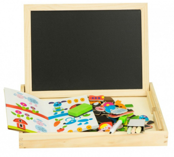 TABLITA MULTIFUNCTIONALA MAGNETICA 2 IN 1 PENTRU CRETA MAGNETI SI MARKER 30 CM Wooden Toys 