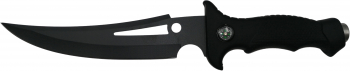 Cutit de vanatoare IdeallStore® Vendetta Knife otel inoxidabil negru 31.5 cm toc inclus 