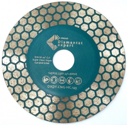 Disc DiamantatExpert pt. taiere si slefuire - Gresie si Placi dure 125x22.23 mm Premium - DXDY.CNG-HC.125 