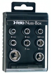 Felo - Set 8 Tubulare Nuss-Box 1/4 - HEX 