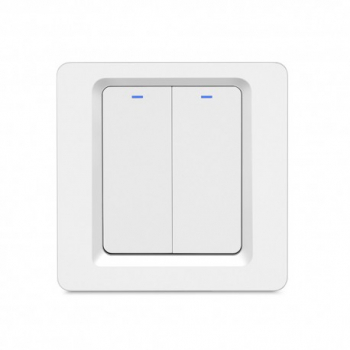 Intrerupator Smart Techstar® Wireless 2.4GHz Button cu Revenire Design Classic Iluminare LED 2 Faze cu 