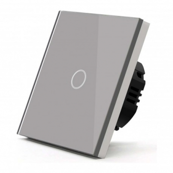 Intrerupator Smart Touch Techstar® Wireless 2.4GHz Sticla Securizata Design Modern Iluminare LED 1 Faza 