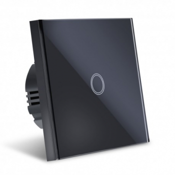 Intrerupator Smart Touch Techstar® Wireless 2.4GHz Sticla Securizata Design Modern Iluminare LED 1 Faza 