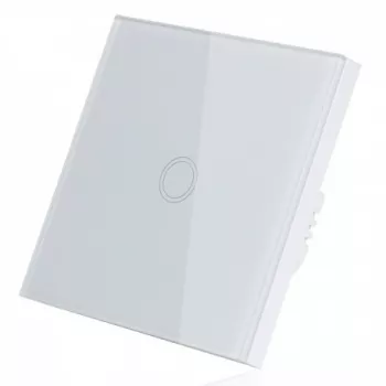 Intrerupator Smart Touch Techstar® Wireless 2.4GHz Sticla Securizata Design Modern Iluminare LED 1 Faza 