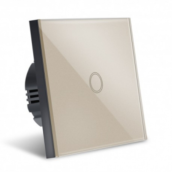 Intrerupator Smart Touch Techstar® Wireless 2.4GHz Sticla Securizata Design Modern Iluminare LED 1 Faza 