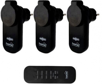 Set 3 prize telecomandabile pentru exterior Home THO 113 telecomanda Negru