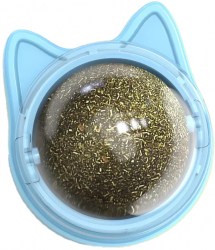 Sfera catnip - jucarie pisica cu spate adeziv