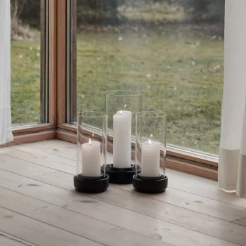 Suport lumanare Stelton H 24.5 cm Hurricane diametru lumanare forma cilindrica ideal pentru interior si exterior 