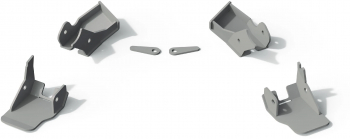 Scut brate de control inferioare fata - spate pentru Jeep Wrangler JL 2018- 2 usi/4 usi 2.0T 3.6 2.2TD din aluminiu 6 mm Rival 