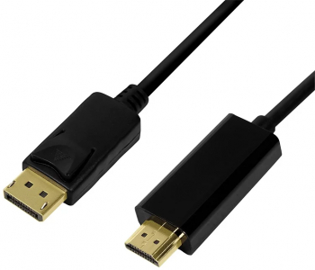 CABLU video LOGILINK adaptor DisplayPort T la HDMI T 5m conectori auriti rezolutie maxima 4K UHD 3840 x 2160 la 30 Hz negru 