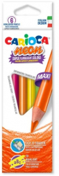Creioane colorate triunghiulare Carioca Neon 6/set 