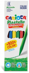 Creioane plastifiate Carioca Plastello 6/set 