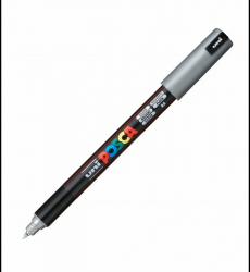 Marker Uni Posca 0.7mm Pc-1mr Argintiu 