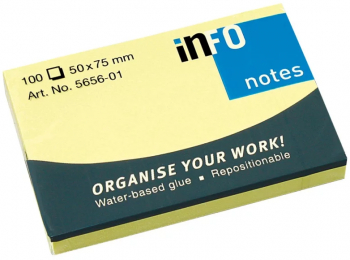 Notes adeziv Yellow 50 x 75 mm 