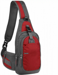 RUCSAC SPACER Sling nylon1 bretea 2 compartimente principale1 buzunar frontal 1 buzunar lateral 35x18x7cm water resistant red 
