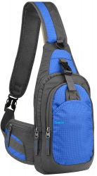 RUCSAC SPACER Sling nylon1 bretea 2 compartimente principale1 buzunar frontal1 buzunar lateral 35x18x7cm water resistant blue 
