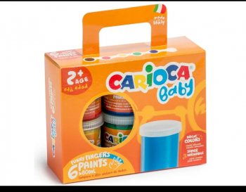 Tempera Carioca Finger Baby 2+ 6 cul/set 