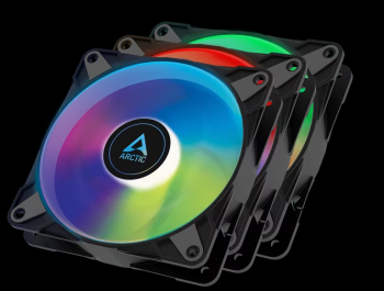 VENTILATOR ARCTIC PC 120x120x25 mm and  P12 PWM PST A-RGB 3 pack and  w/ PWM and and cablu PST low noise FD bearing high static 