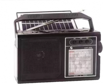 Boxa Wireless Radio Portabil FM/AM/SW1-6 Bluetooth USB/TF Lanterna Panou Solar Antena Telescopica Retro Style Negru 