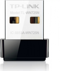 ADAPTOR RETEA TP-LINK NANO extern wireless 2.4 GHz USB 2.0 port 150 Mbps antena interna x 1 and  TL-WN725N and 
