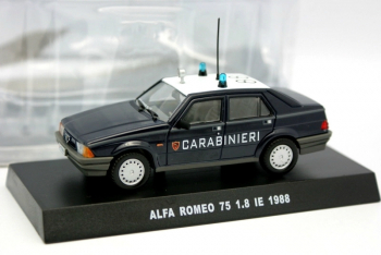 MACHETA ALFA ROMEO 75 1.8 IE CARABINIERI 1988 1 43 