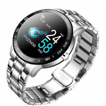 Ceas Smartwatch Techstar® Lige Premium 1.3 inch IPS Bratara Otel Inoxidabil IP67 Bluetooth 4.0 Monitorizare 