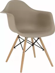 Scaun plastic bej picioare fag Damen 62x58x81 cm 