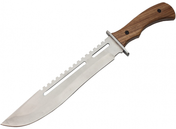 Cutit de vanatoare IdeallStore® Wood Specialist 40.5 cm otel inoxidabil maro husa inclusa 