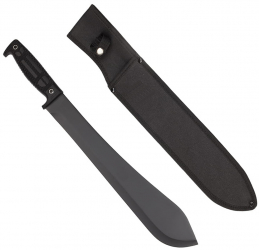 Maceta de vanatoare IdeallStore® Black Bite 49 cm otel inoxidabil negru teaca inclusa 