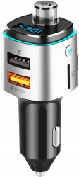 Modulator FM 12-24V Bluetooth 5.0 cu functie de incarcator auto Super Charge 3.0 si port USB C - BC42 
