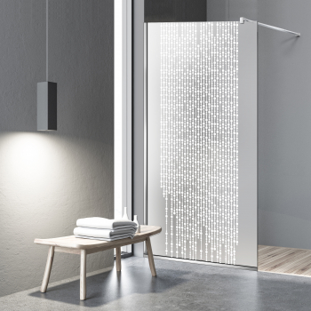 Paravan dus walk-in Aqua Roy INOX model Rain alb 70x195 cm sticla 8 mm mata securizata anticalcar 
