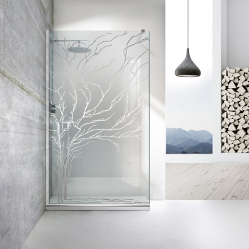 Paravan dus walk-in Aqua Roy INOX model model Tree incolor 70x195 cm sticla 8 mm clara securizata anticalcar 
