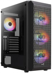 Carcasa Aerocool Beam V2 RGB, fara sursa, ATX, Neagra BEAM-G-BK-V2 