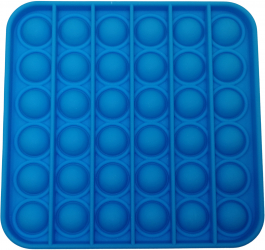 Jucarie antistres Pop it silicon patrat 12.5 cm albastru 