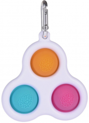 Jucarie antistres Pop it tip breloc model triunghi 8 cm multicolor 