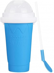 Pahar pentru preparare bautura racoritoare smoothie granita slush DIY in 5 minute - Frozen Magic Slushy Cup Albastru
