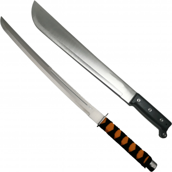 Set IdeallStore sabie de vanatoare Ninja Path si Maceta Pirates Blade otel inoxidabil multicolor 