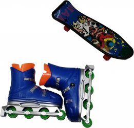 Set mini figurine IdeallStore® Finger Maniac skateboard role multicolor 