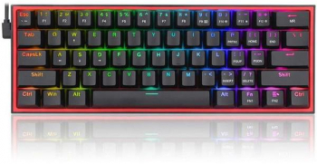 Tastatura Gaming Mecanica Redragon Fizz Black RGB Red Switch USB layout US iluminare RGB Negru K617-RGB RD