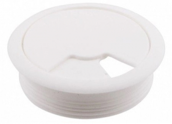 Doza trecere cablu rotunda plastic finisaj alb D 60 mm 