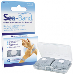 Set 2 bratari de presopunctura Sea-Band contra starii de greata si raului de masina pentru adulti Gri